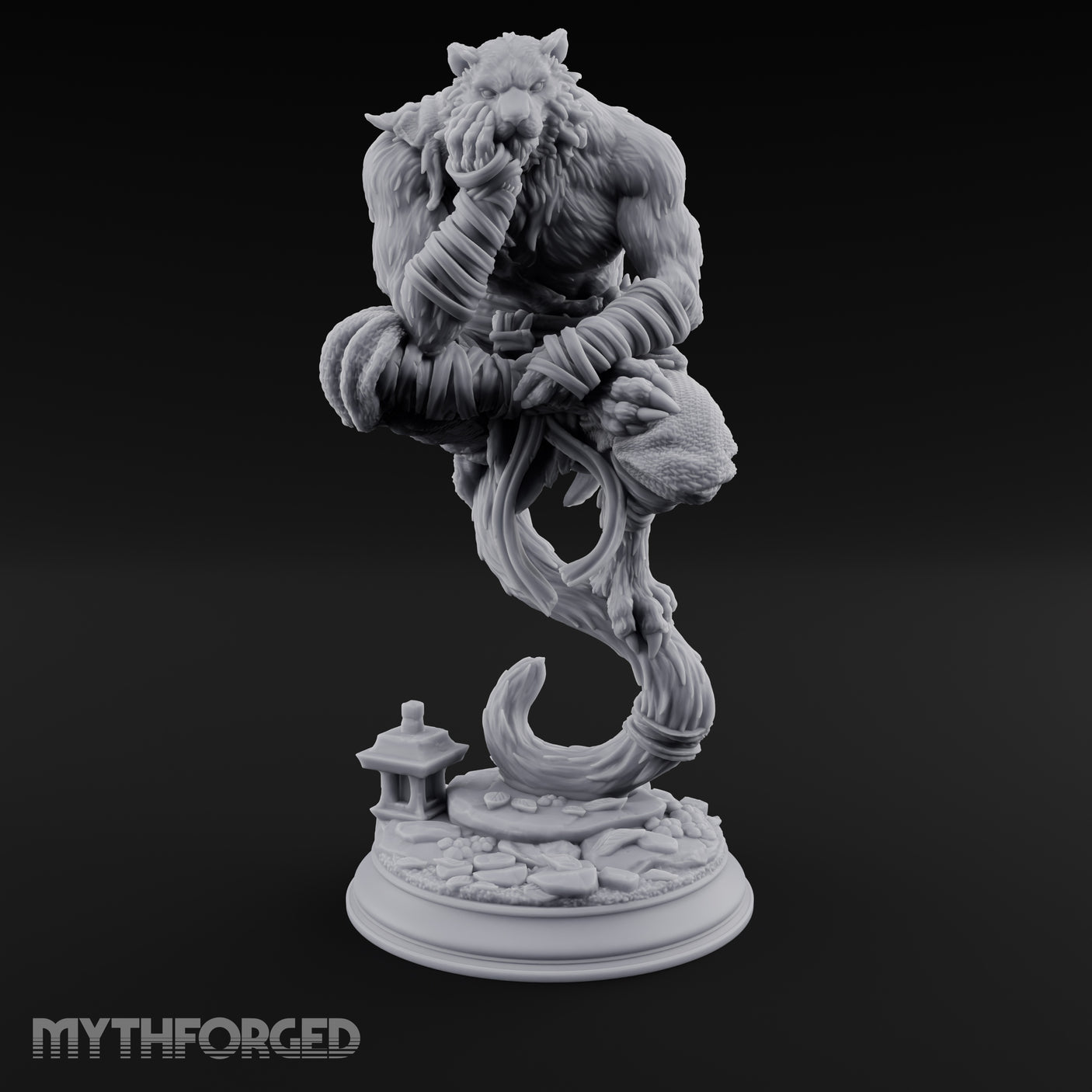 Levitating Meditation Rakshasa Monk Miniature for Dungeons and Dragons, Pathfinder or other TTRPGs