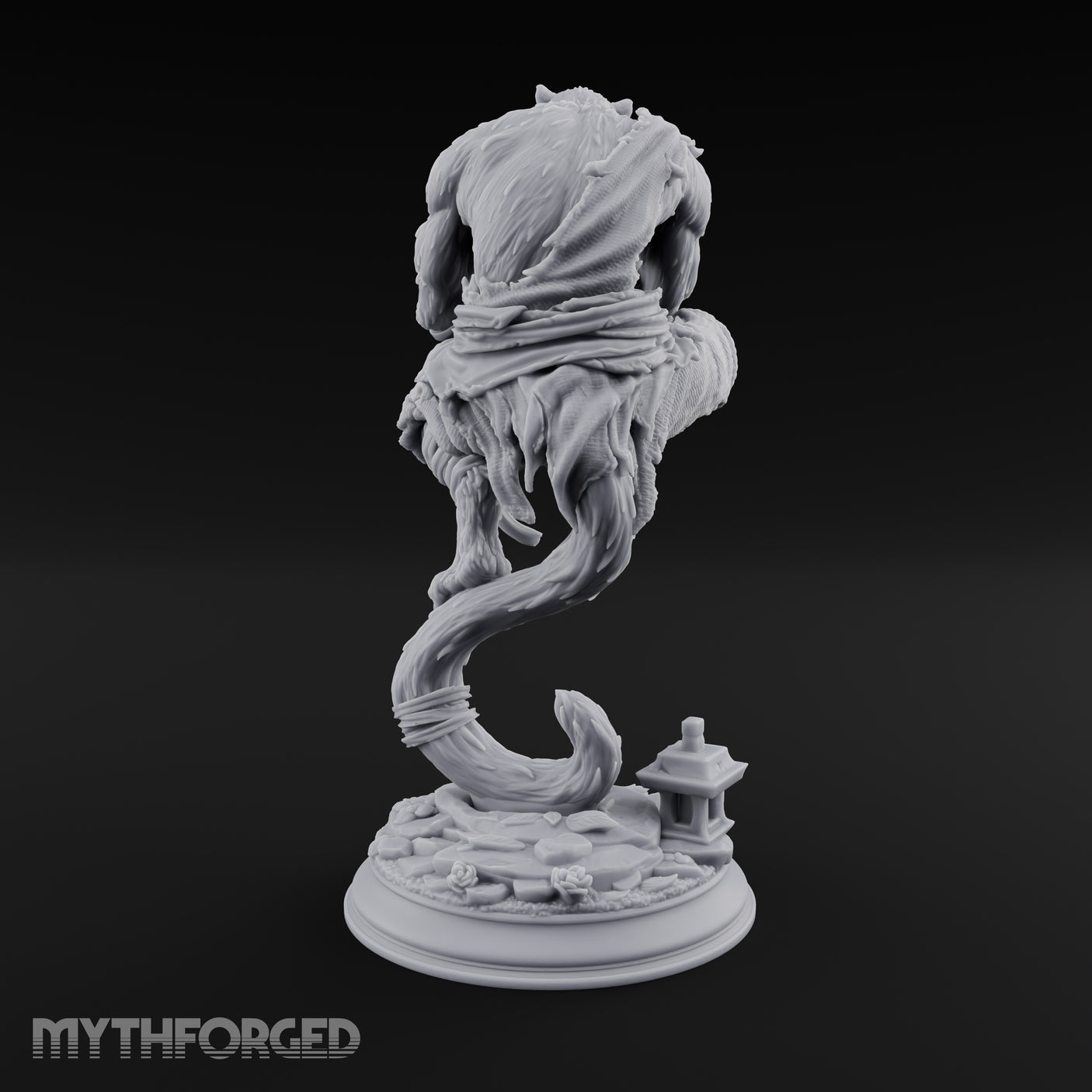 Levitating Meditation Rakshasa Monk Miniature for Dungeons and Dragons, Pathfinder or other TTRPGs