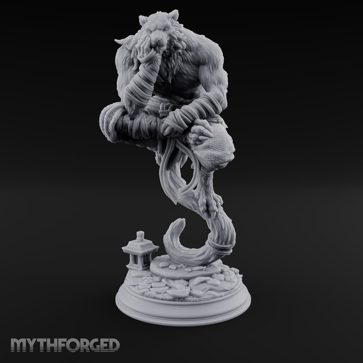 Levitating Meditation Rakshasa Monk Miniature for Dungeons and Dragons, Pathfinder or other TTRPGs