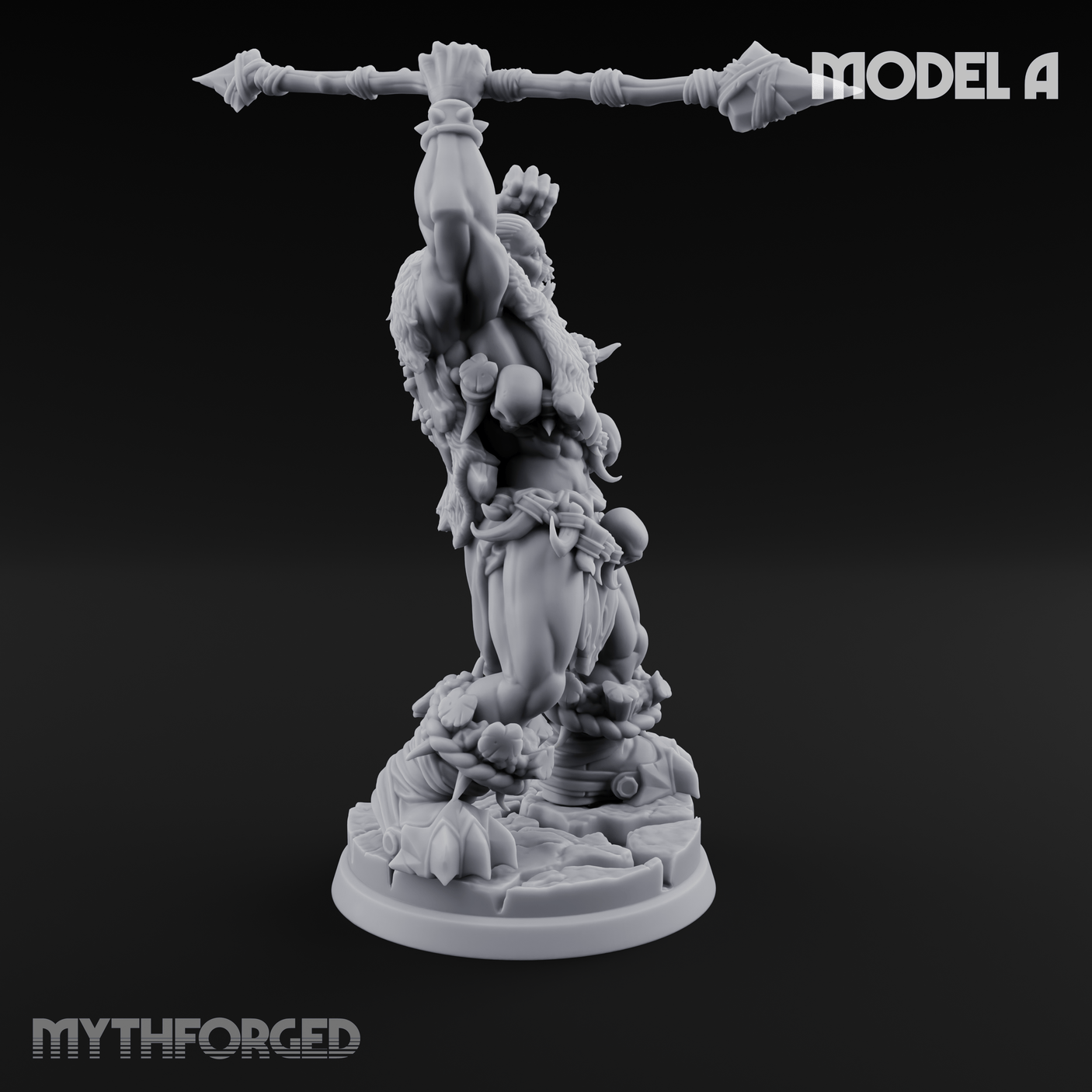 Triumphant Axed Orc Rangers Miniature for Dungeons and Dragons, Pathfinder or other TTRPGs