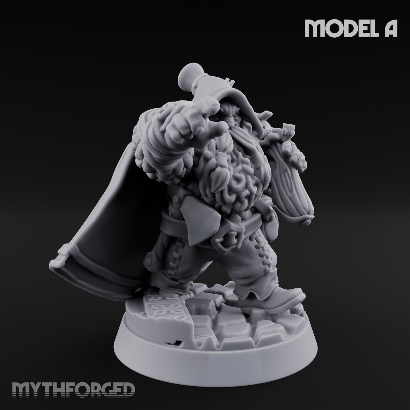 Grizzled Ranging Dwarf Rangers Miniature for Dungeons and Dragons, Pathfinder or other TTRPGs