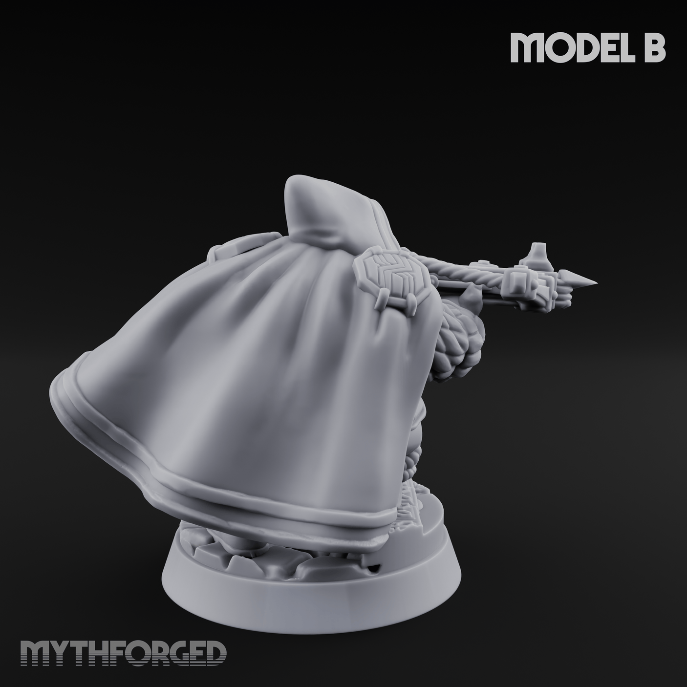 Grizzled Ranging Dwarf Rangers B Miniature for Dungeons and Dragons, Pathfinder or other TTRPGs