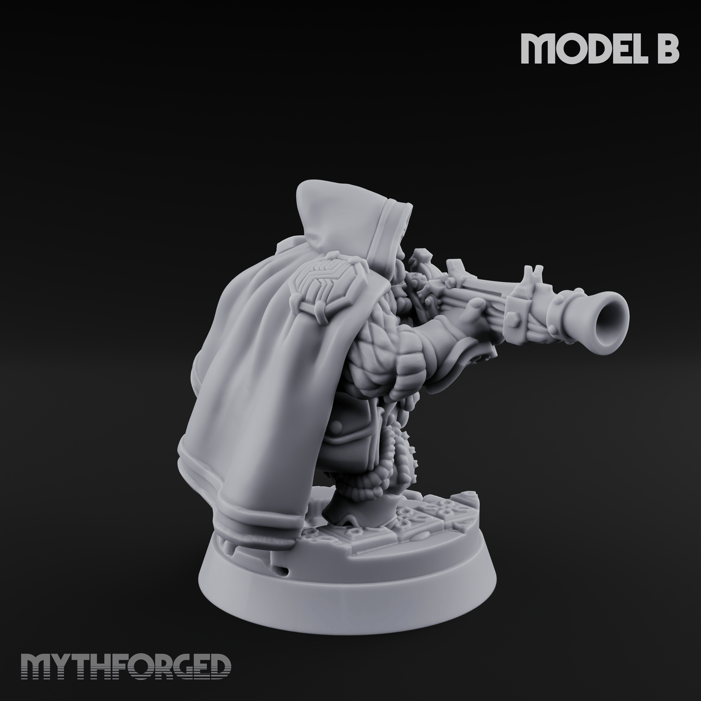 Grizzled Ranging Dwarf Rangers B Miniature for Dungeons and Dragons, Pathfinder or other TTRPGs
