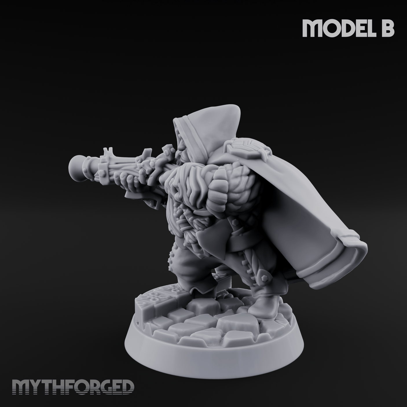 Grizzled Ranging Dwarf Rangers B Miniature for Dungeons and Dragons, Pathfinder or other TTRPGs