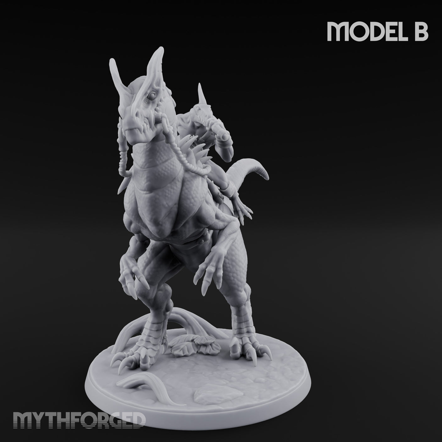 Raptor Reining Lizardfolk Rider B gallery 2
