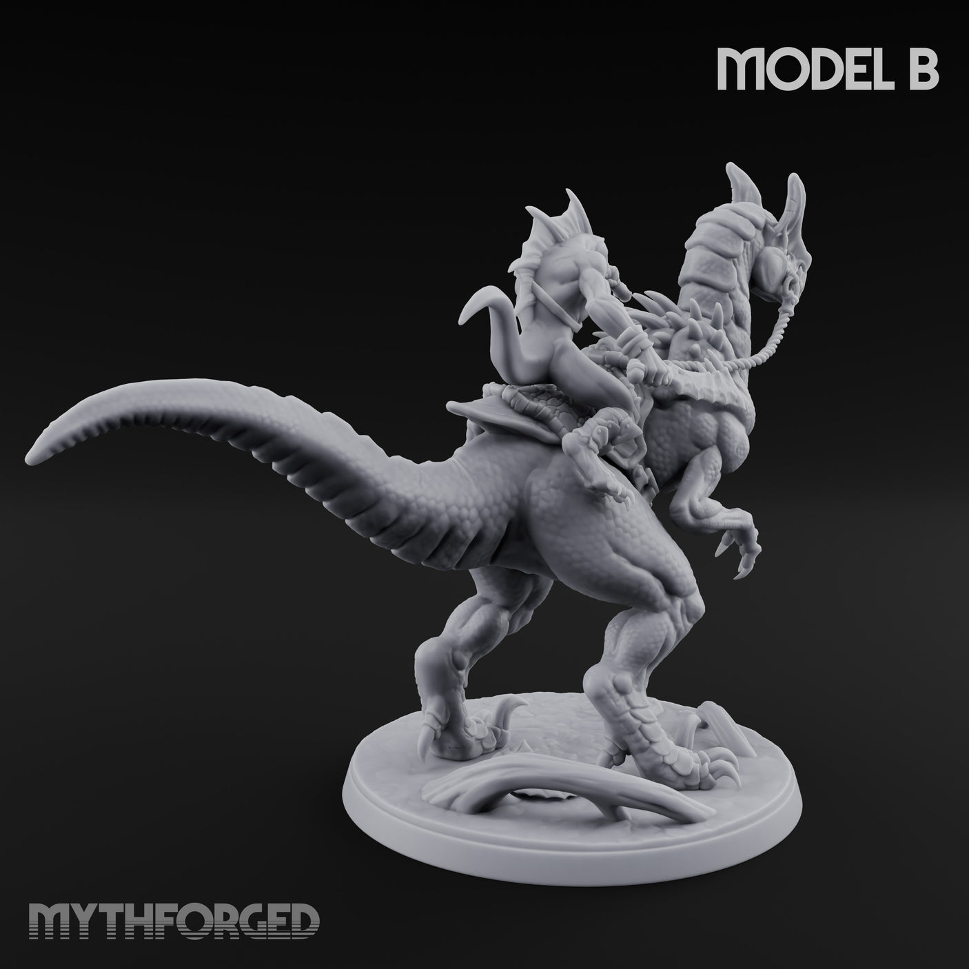 Raptor Reining Lizardfolk Rider B gallery 5