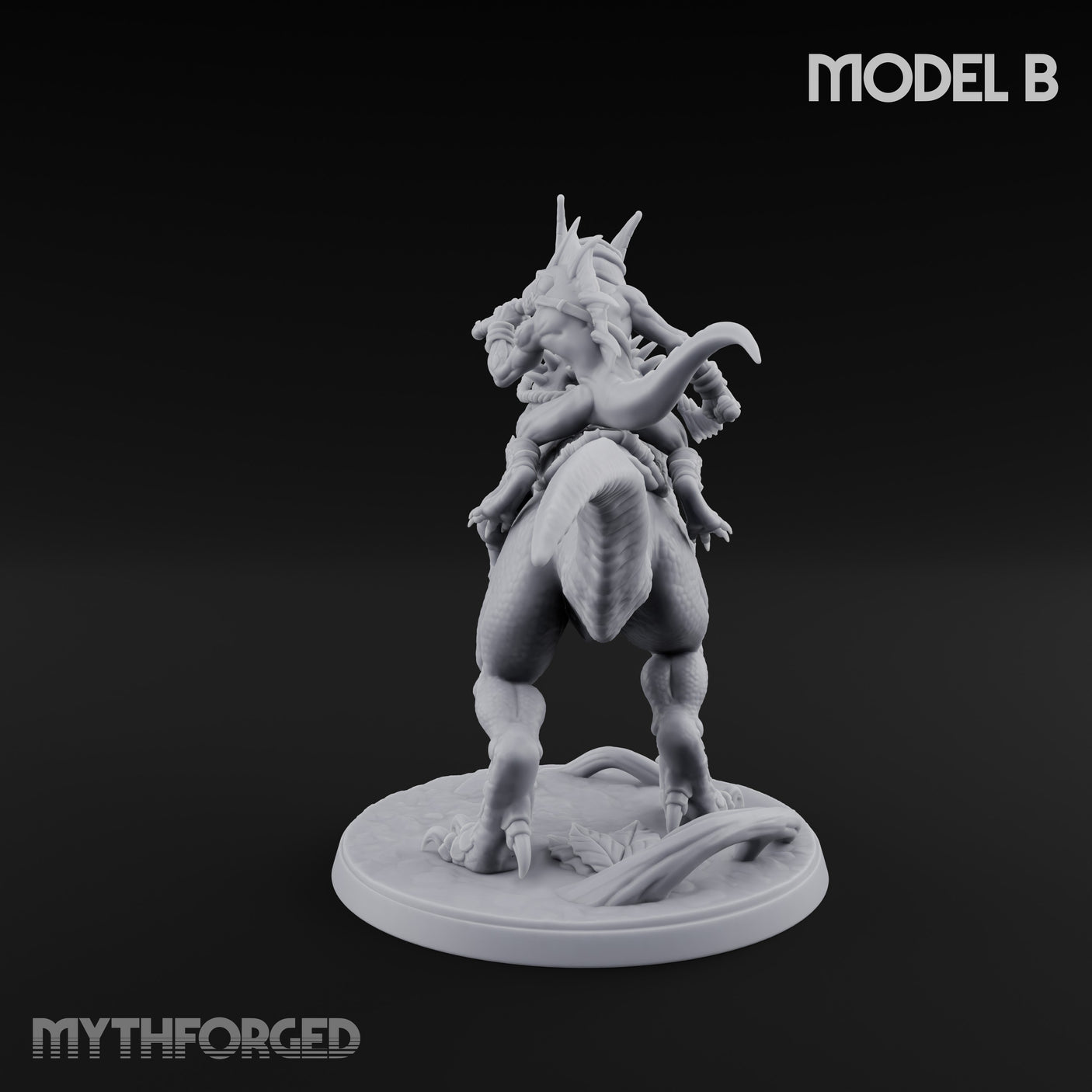 Raptor Reining Lizardfolk Rider B gallery 6
