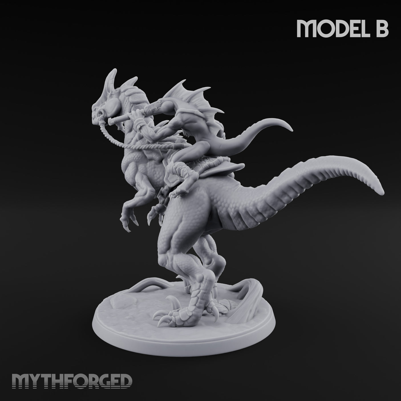 Raptor Reining Lizardfolk Rider B gallery 7