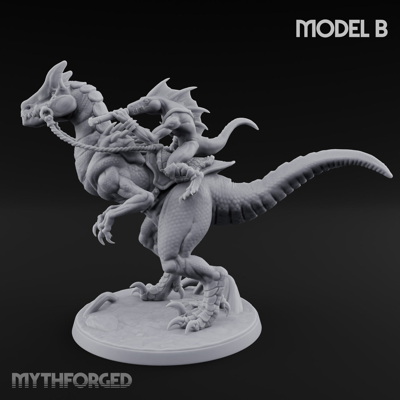 Raptor Reining Lizardfolk Rider B gallery 8
