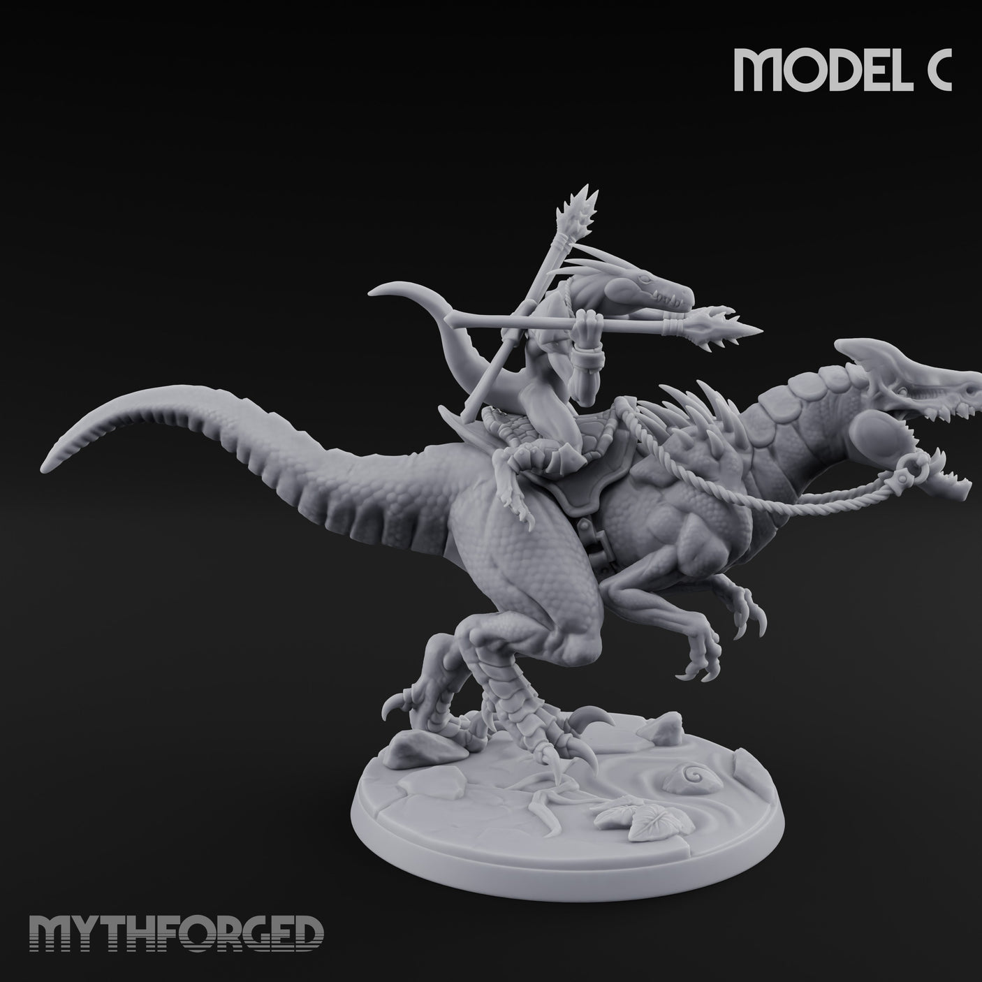 Raptor Reining Lizardfolk Rider C gallery 2