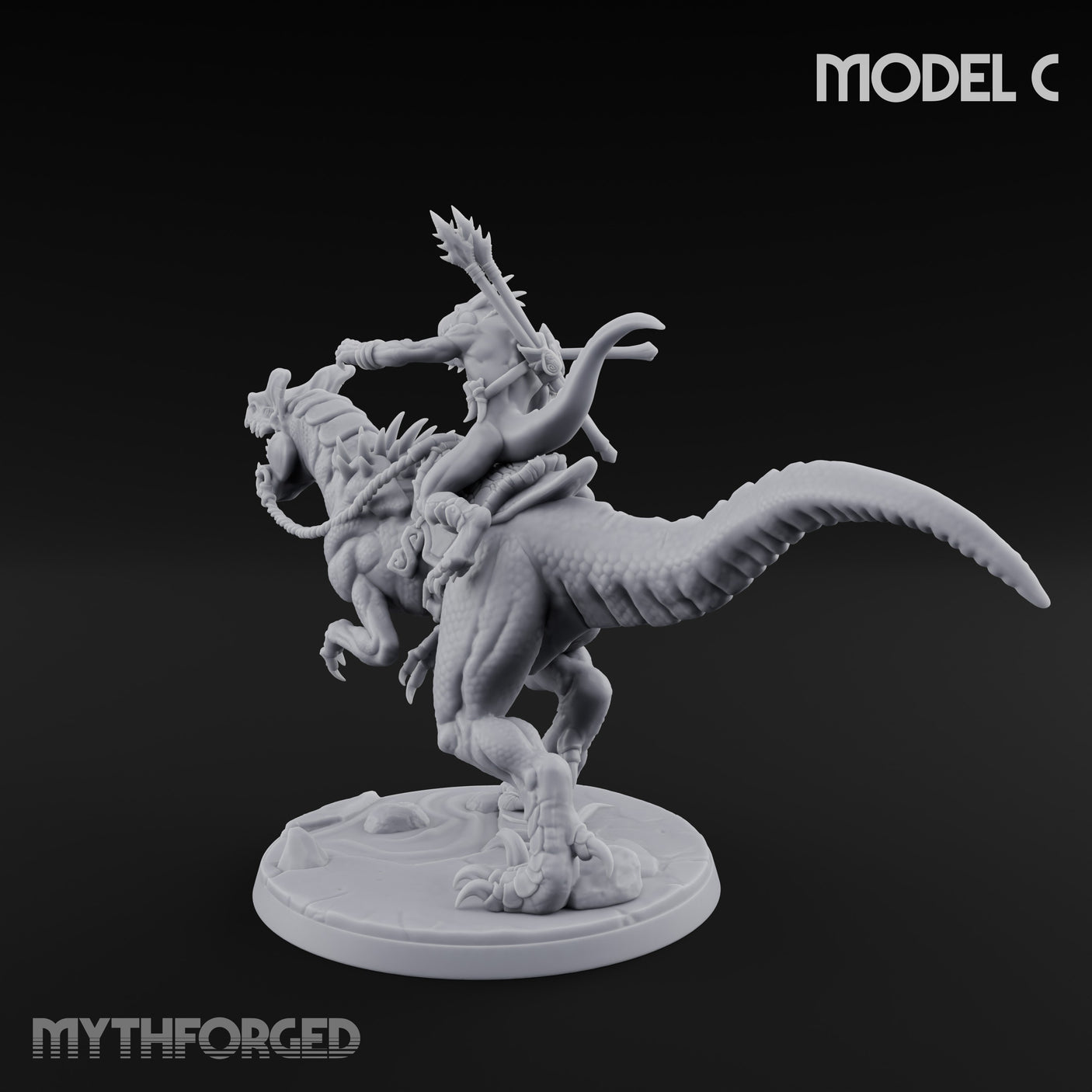 Raptor Reining Lizardfolk Rider C gallery 5