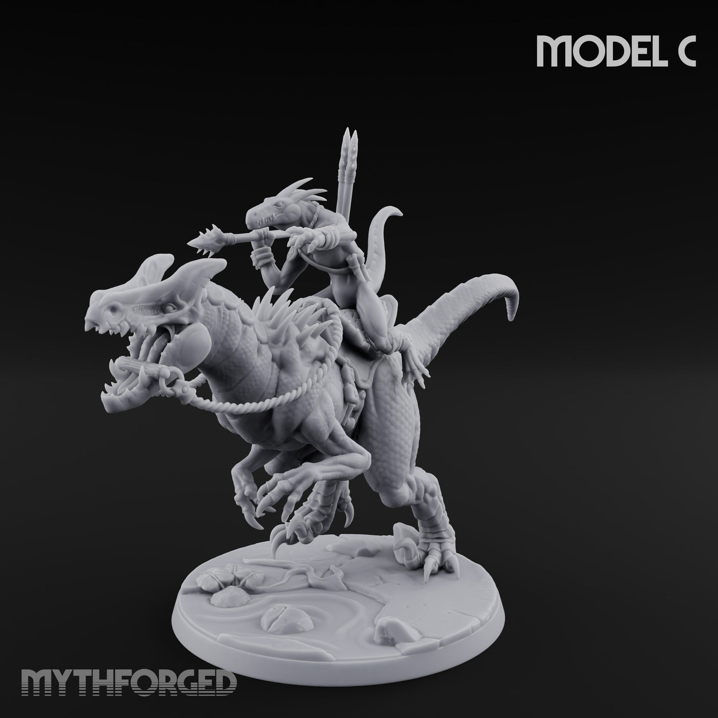 Raptor Reining Lizardfolk Rider C gallery 7