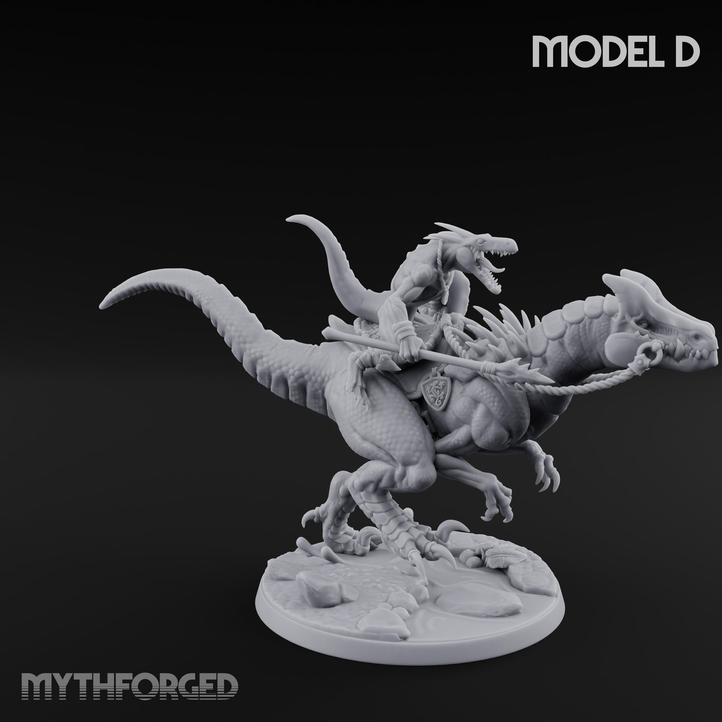 Raptor Reining Lizardfolk Rider D gallery 1