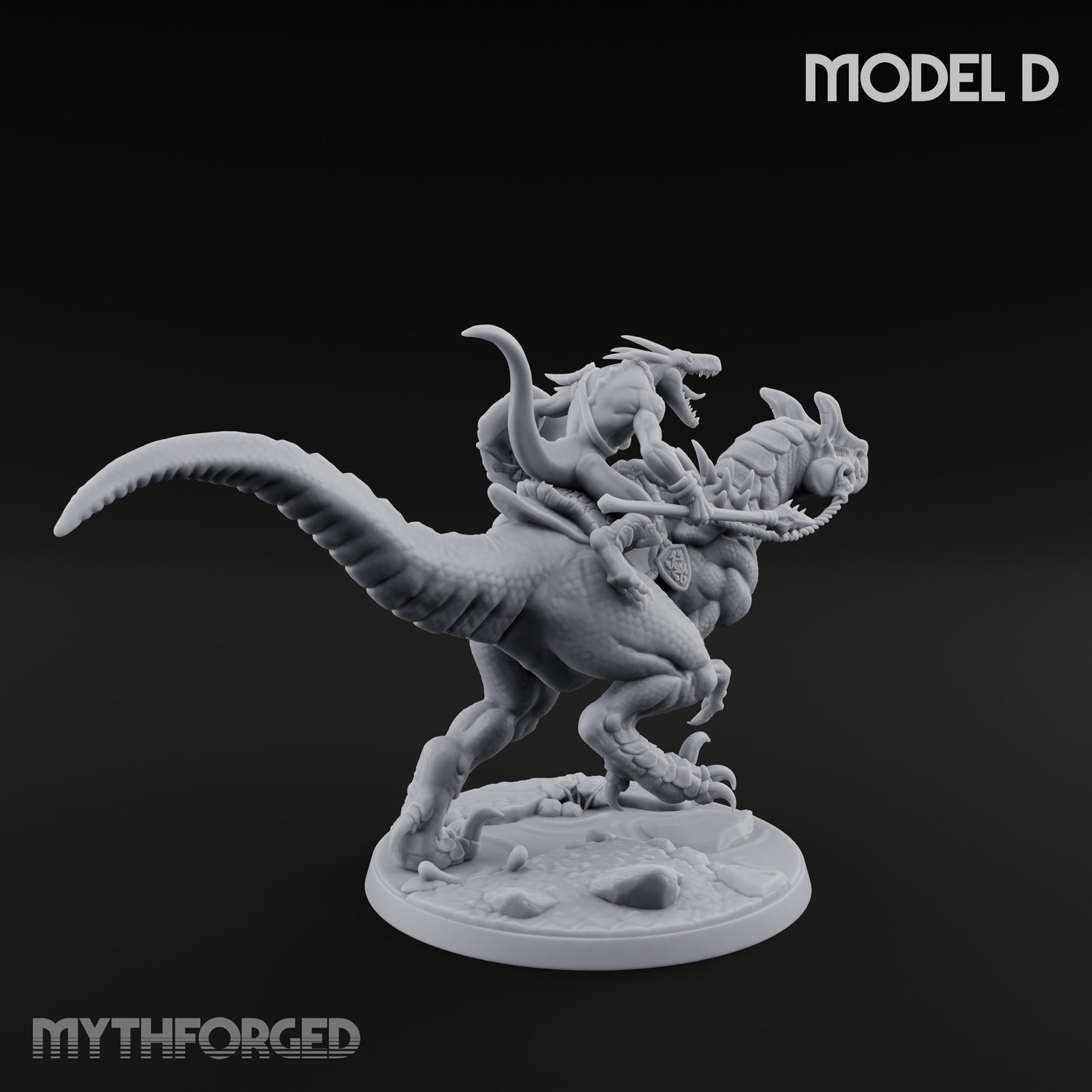 Raptor Reining Lizardfolk Rider D gallery 3