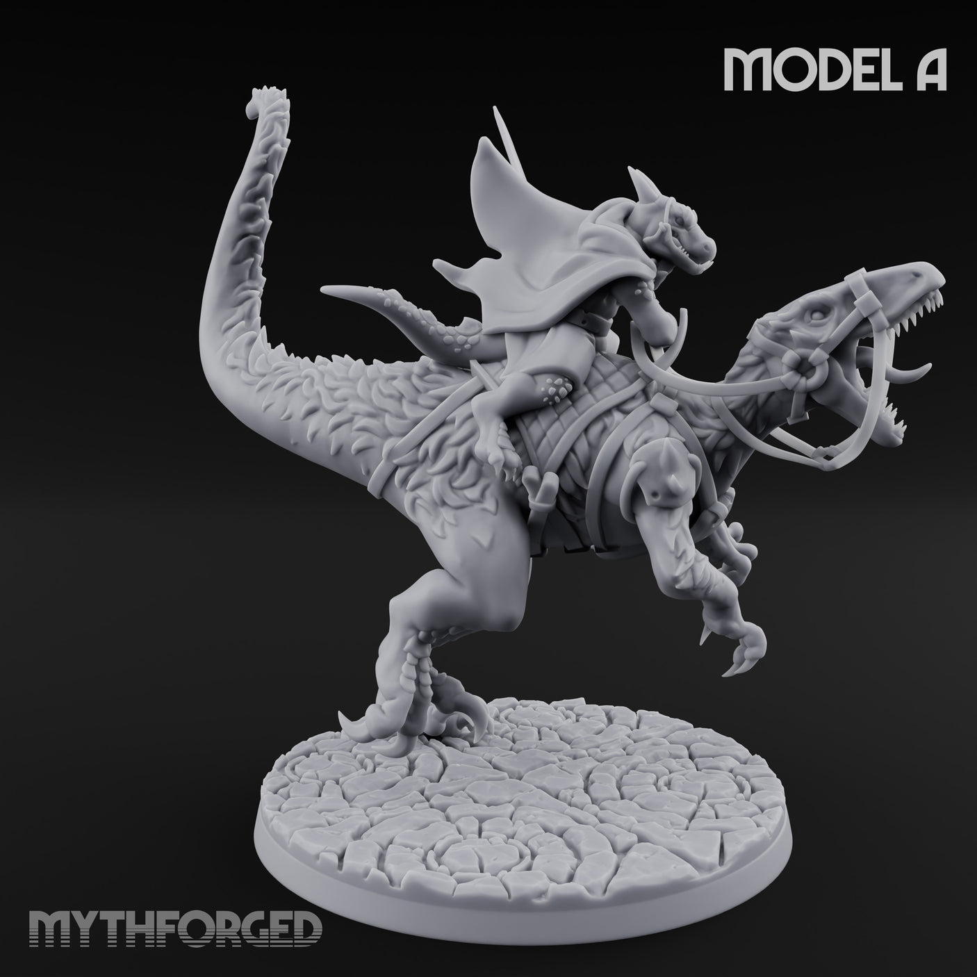 Raptor Riding Kobold Beast Rider A Miniature for Dungeons and Dragons, Pathfinder or other TTRPGs