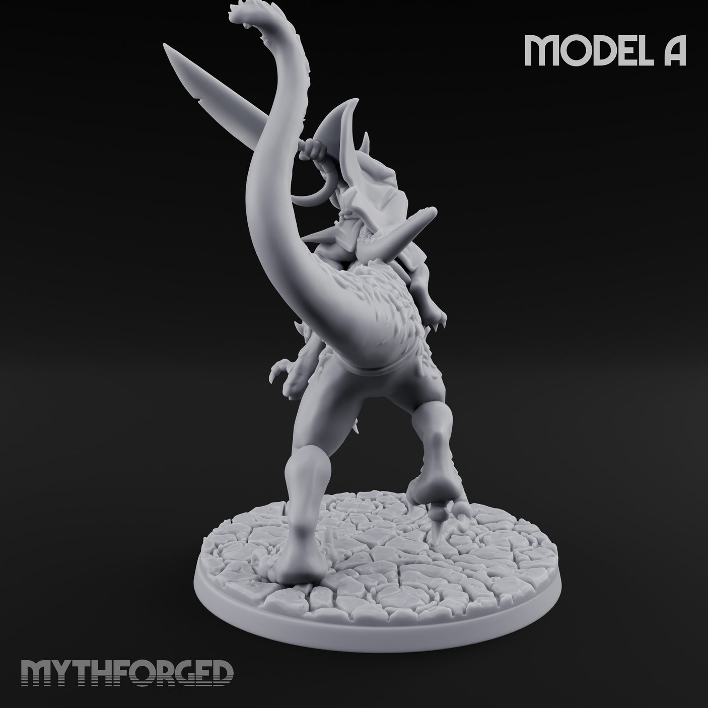 Raptor Riding Kobold Beast Rider A Miniature for Dungeons and Dragons, Pathfinder or other TTRPGs
