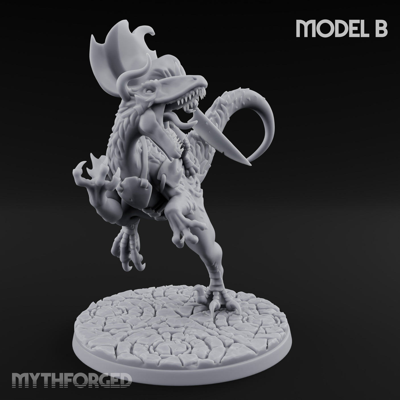 Raptor Riding Kobold Beast Riders Miniature for Dungeons and Dragons, Pathfinder or other TTRPGs