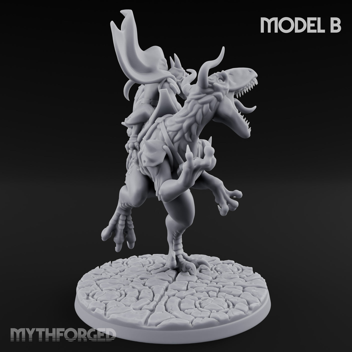 Raptor Riding Kobold Beast Riders Miniature for Dungeons and Dragons, Pathfinder or other TTRPGs