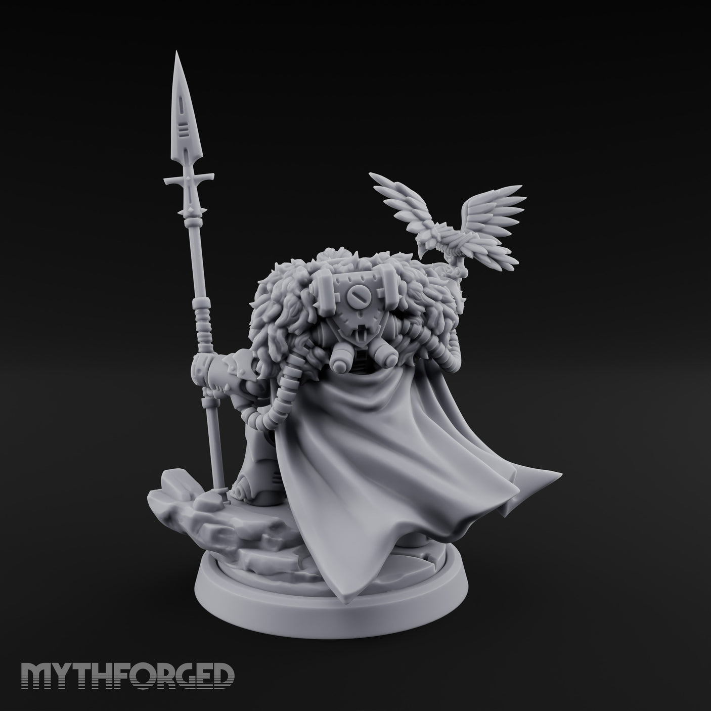 Raven Perching Spear Holding Dwarf Jarl gallery 5