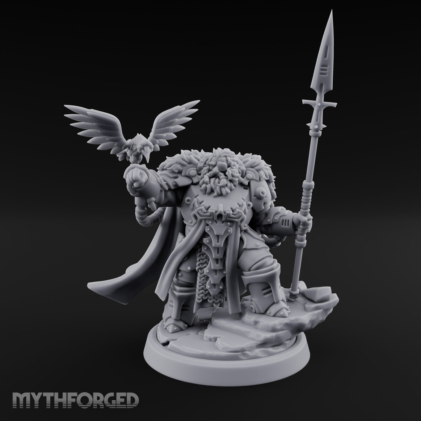 Raven Perching Spear Holding Dwarf Jarl gallery 9
