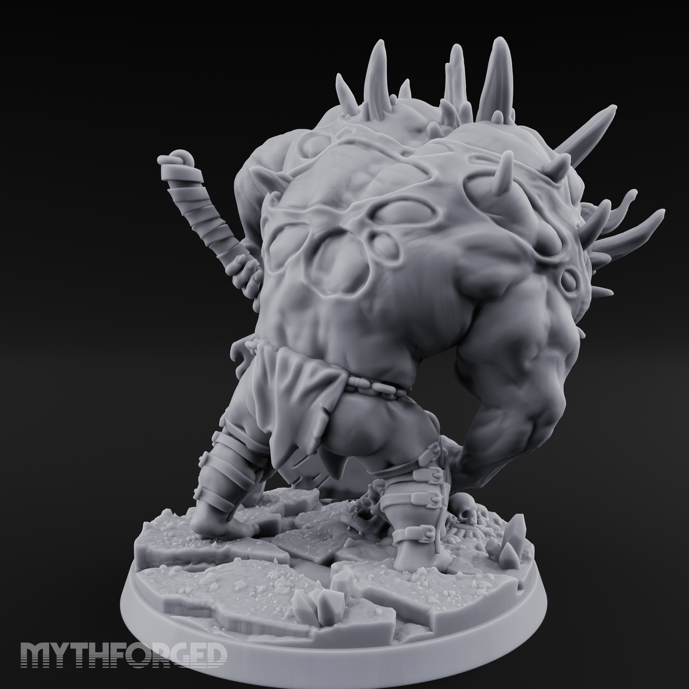 Tusks Gleaming Menacing Demon Brute Miniature for Dungeons and Dragons, Pathfinder or other TTRPGs