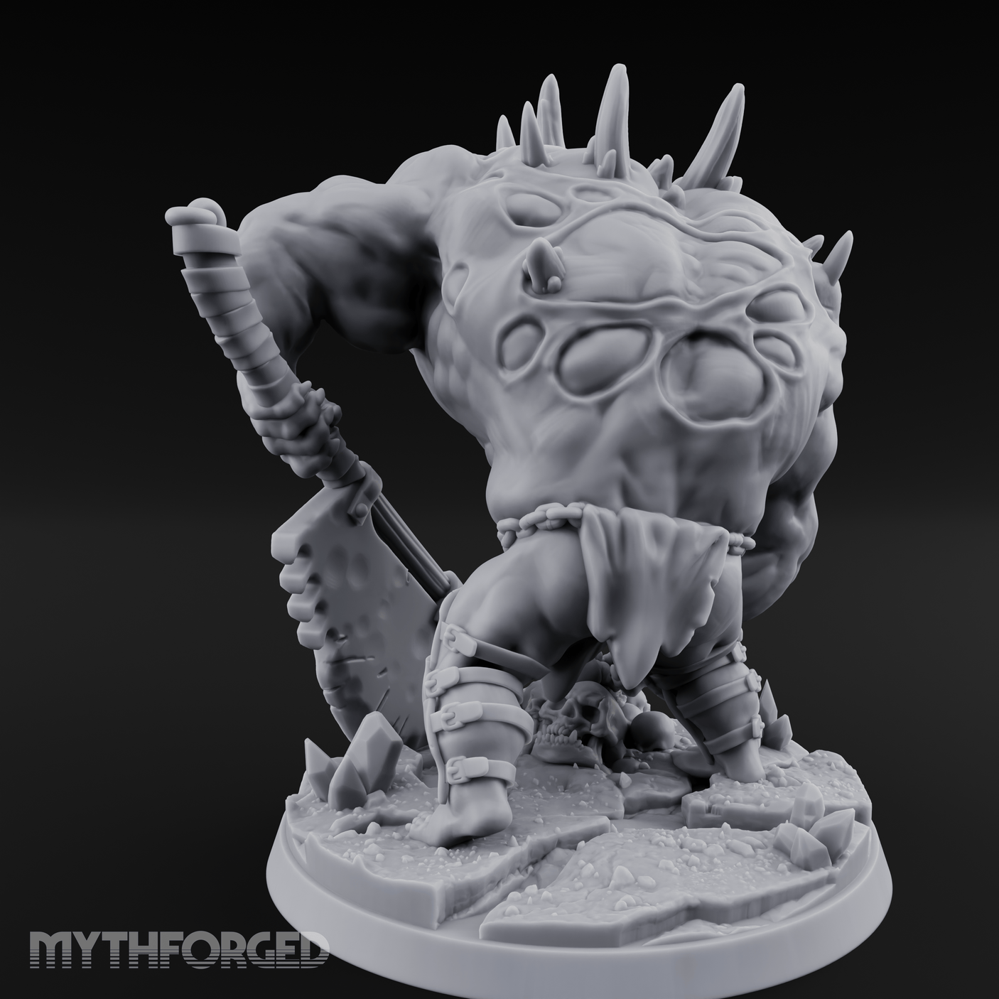 Tusks Gleaming Menacing Demon Brute Miniature for Dungeons and Dragons, Pathfinder or other TTRPGs