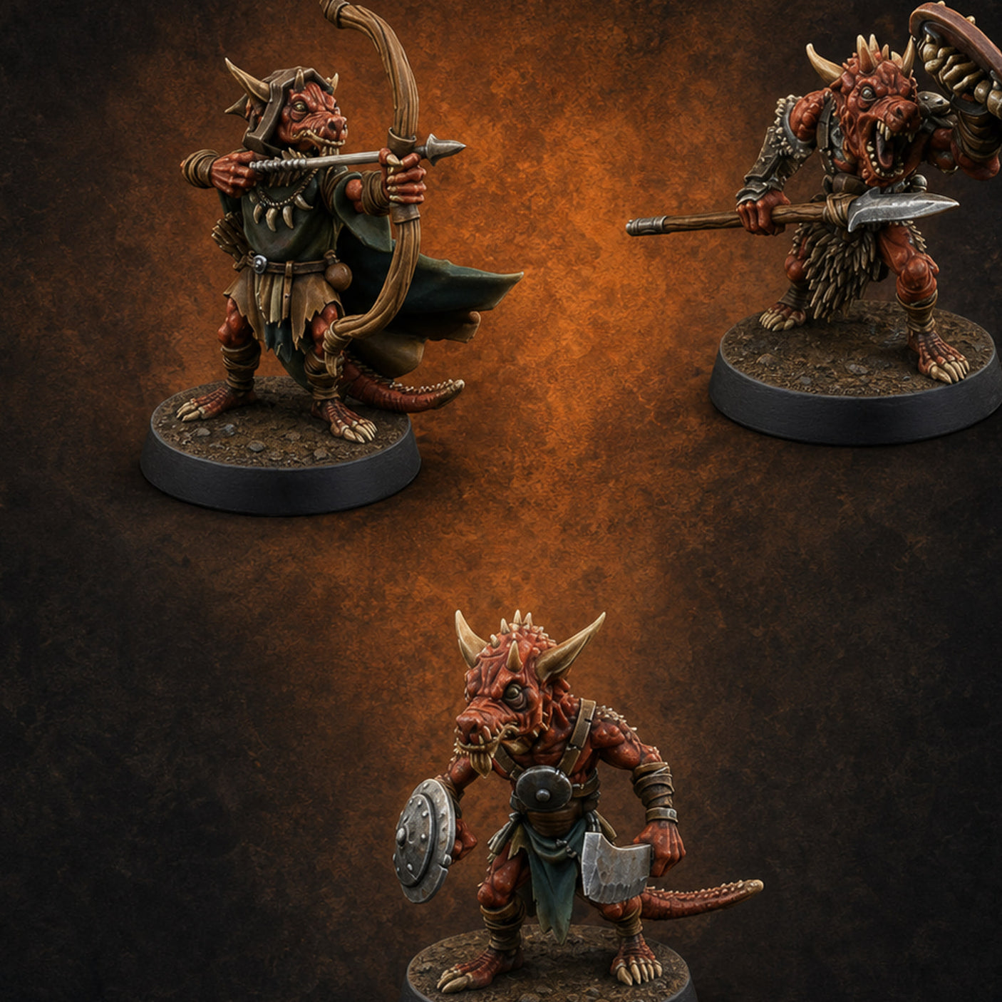 Ready For A Scrap Kobold Warriors — painted concept preview (miniature supplied unpainted)