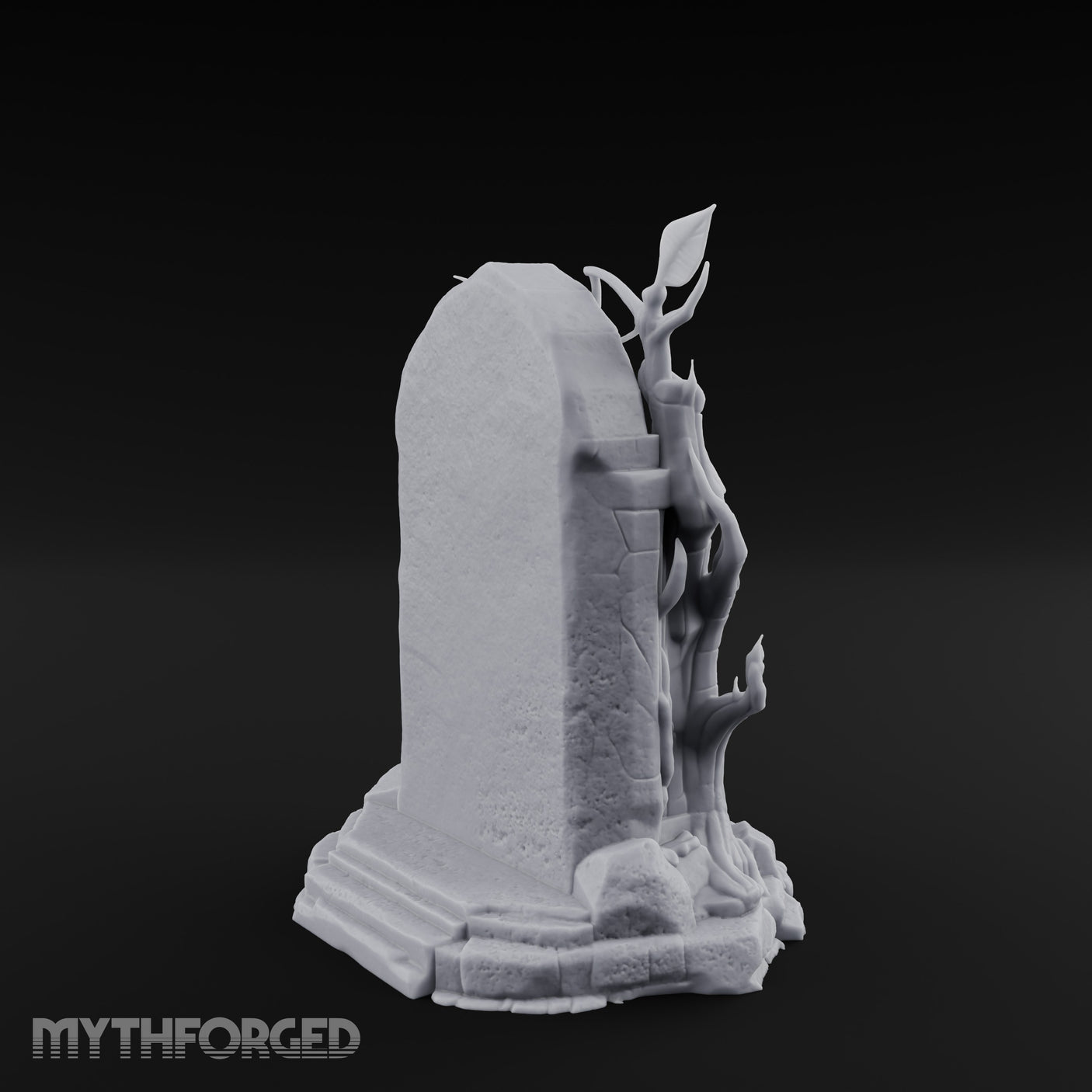 Reaper-Risen Branch-Clawed Grim Reaper Gravestone Miniature for Dungeons and Dragons, Pathfinder or other TTRPGs