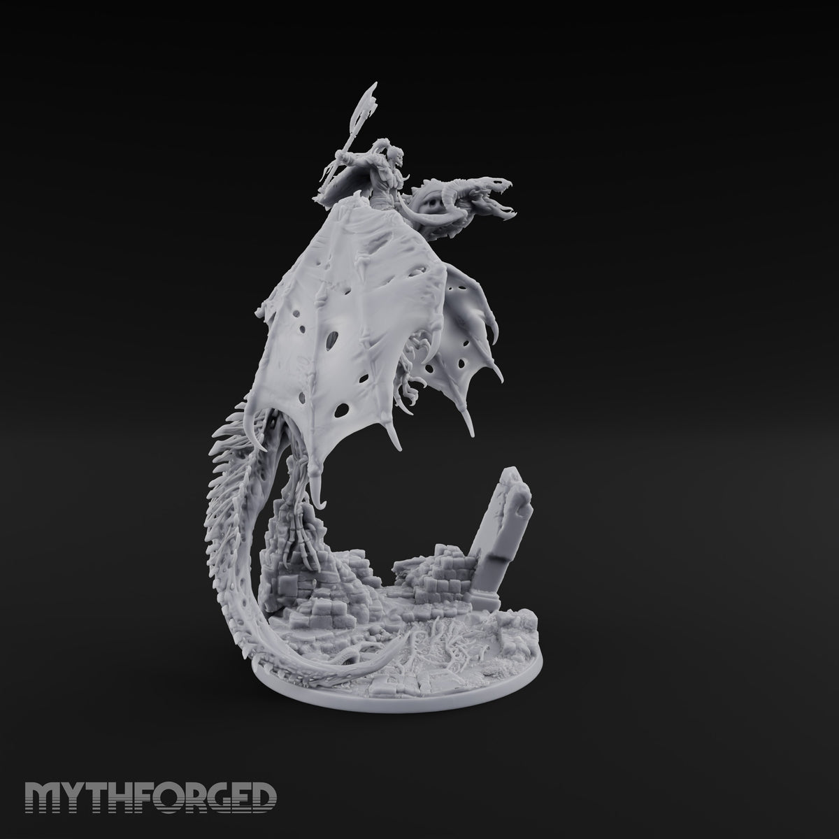 Rotten Wingspan, Perfect Aim Dracolich Undead Dragon — Fly