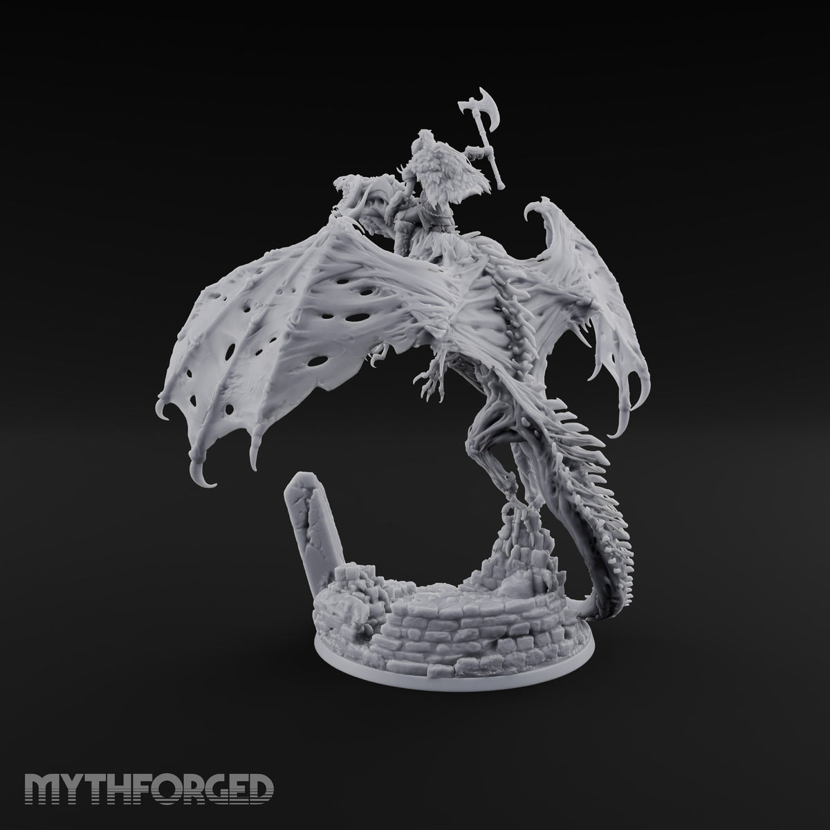 Rotten Wingspan, Perfect Aim Dracolich Undead Dragon — Fly
