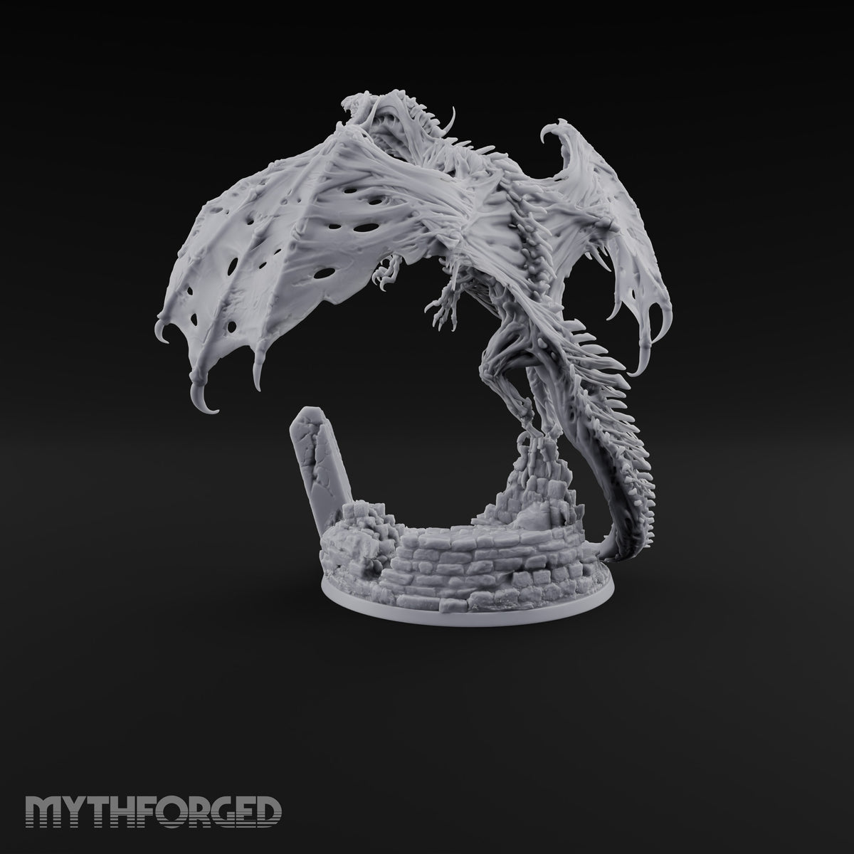 Landed Where It Was Buried Dracolich Undead Dragon — Fly
