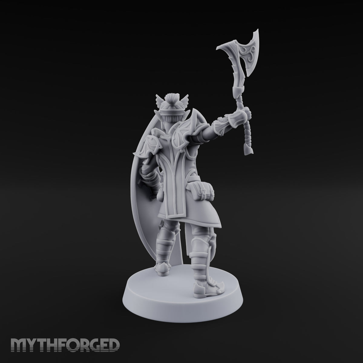 Wings on Every Brow Elf Regal Guard C — Axe & Shield
