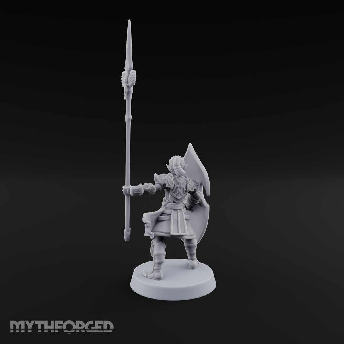 Shields Leaf-Shaped, Spears Skyward Elf Spear and Shield Guard A