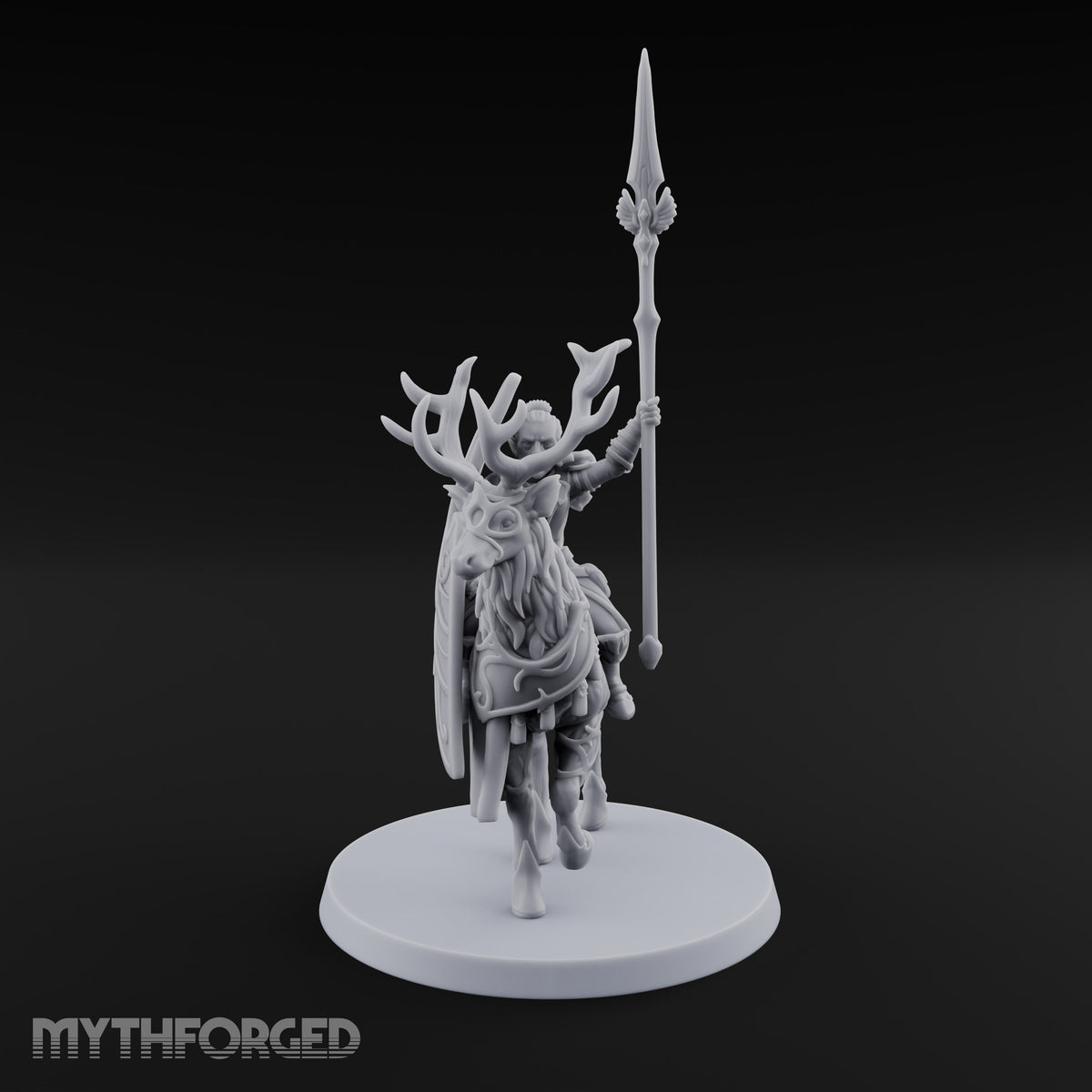 Antlers Lead the Charge Elf Stag Riders — B