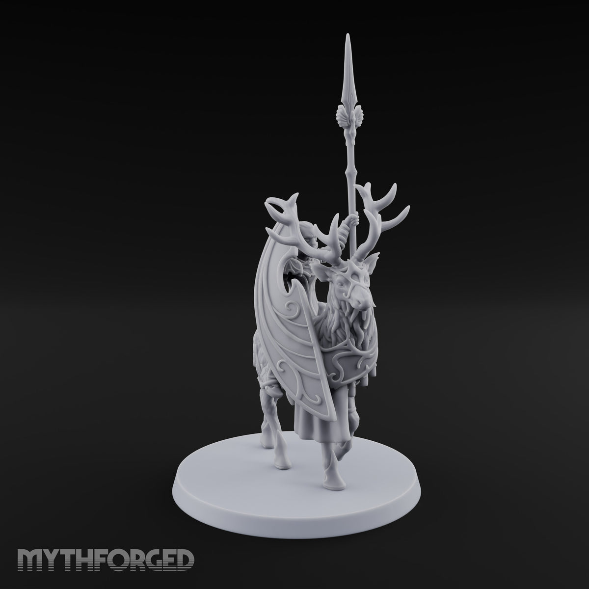 Antlers Lead the Charge Elf Stag Riders — B