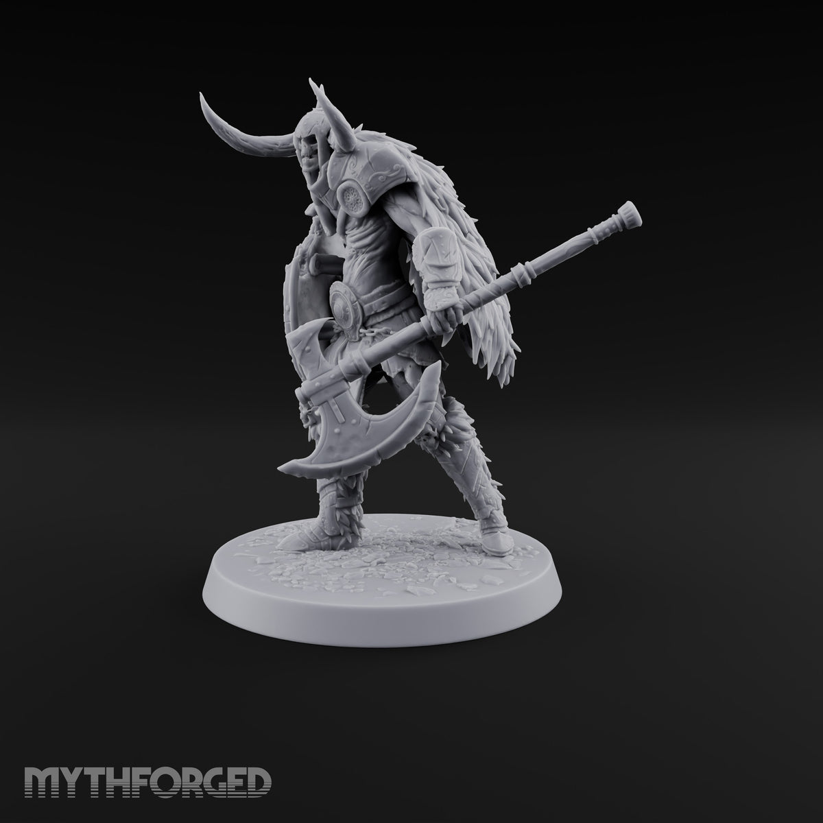 Hollow Under the Horns Skeleton Axe Warrior B
