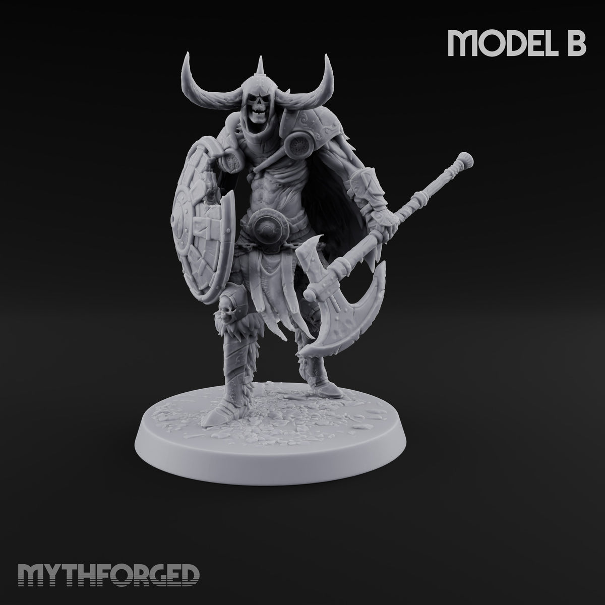 Hollow Under the Horns Skeleton Axe Warriors — B