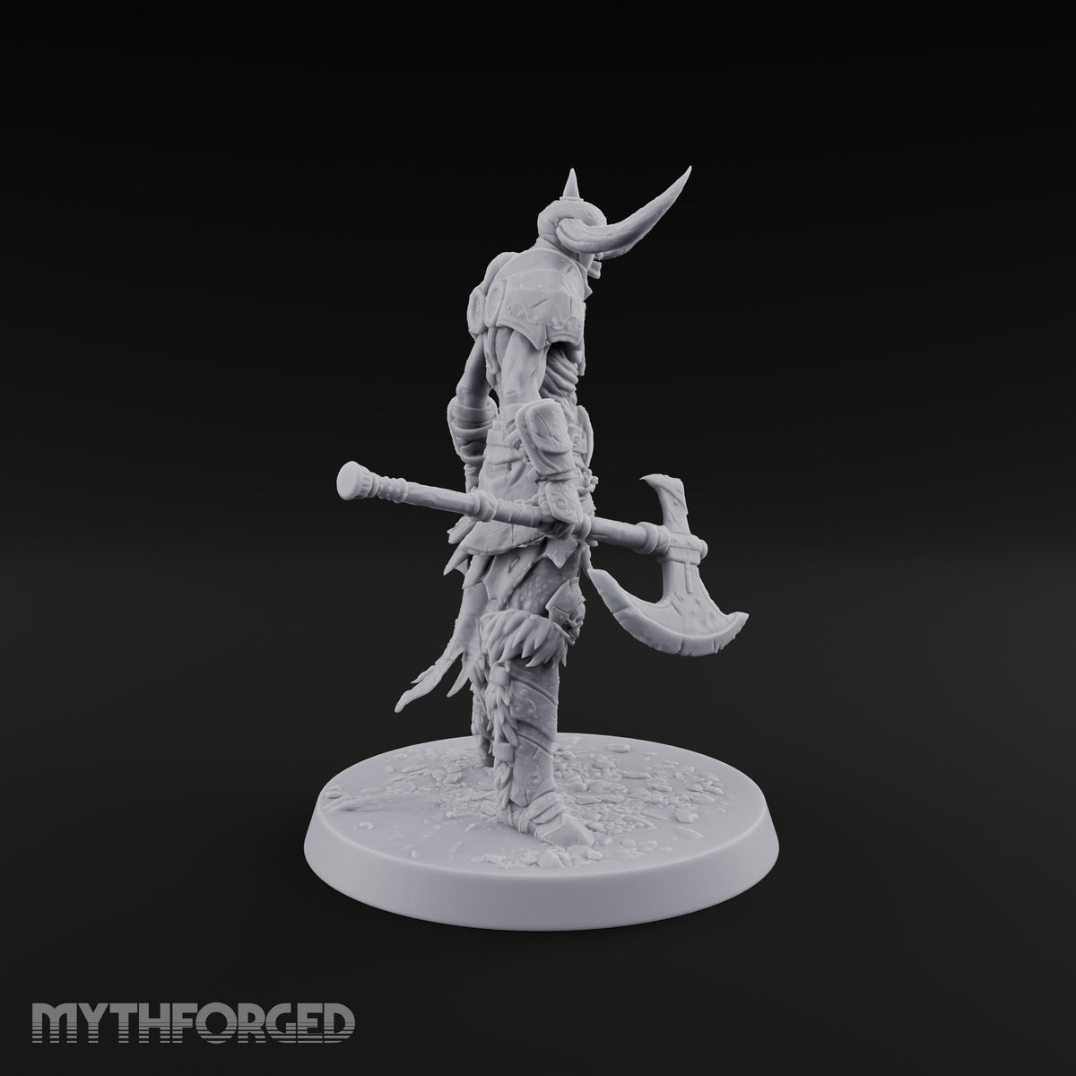 Hollow Under the Horns Skeleton Axe Warrior C