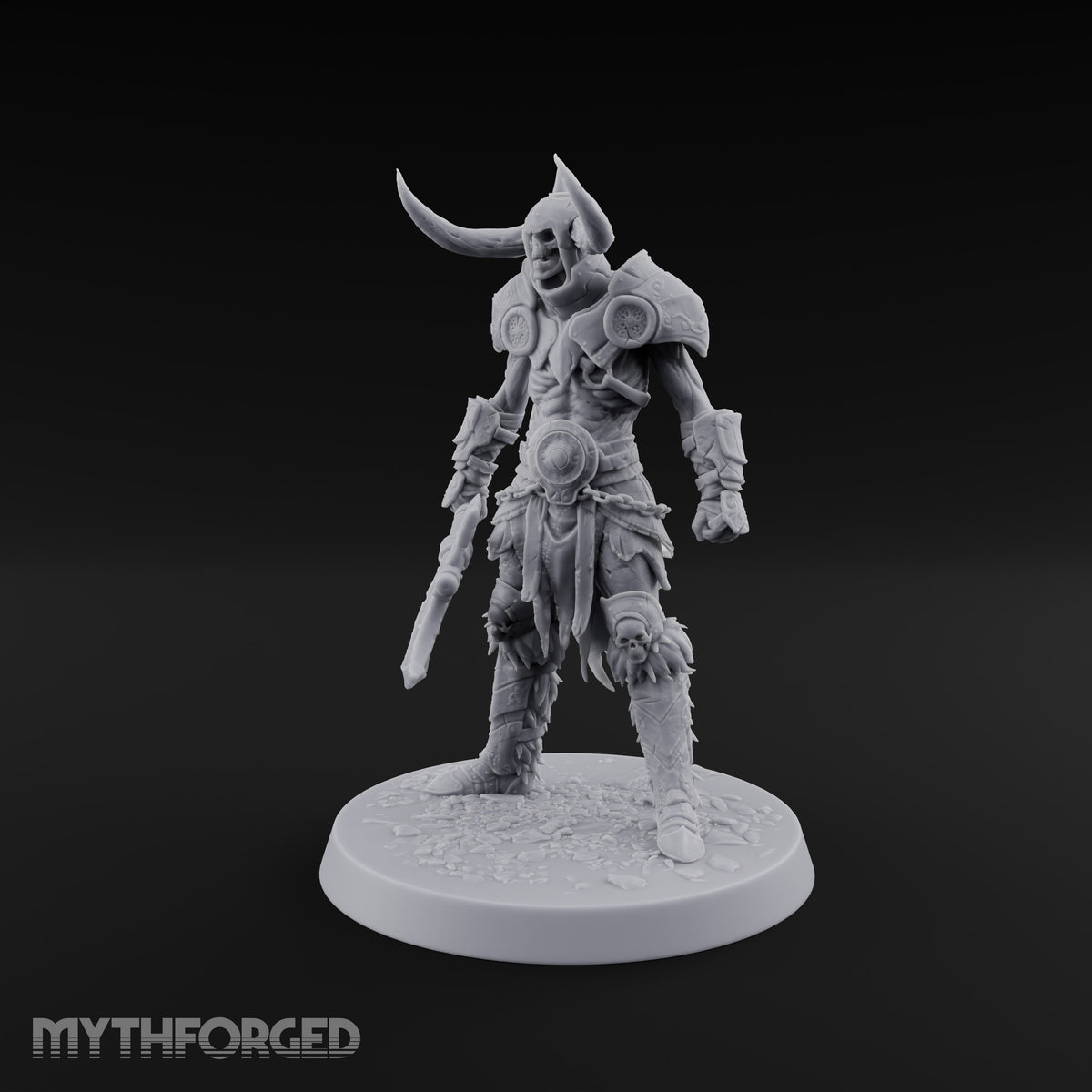 Hollow Under the Horns Skeleton Axe Warrior C