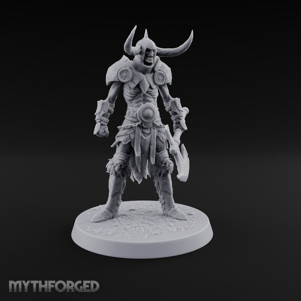 Hollow Under the Horns Skeleton Axe Warriors — D