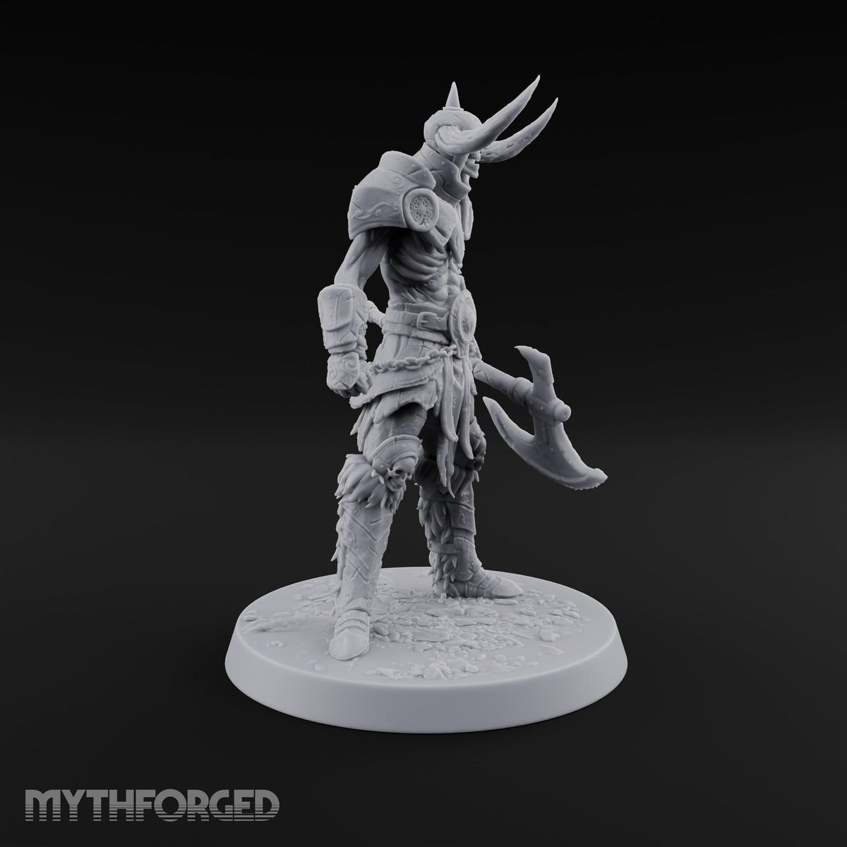 Hollow Under the Horns Skeleton Axe Warriors — D