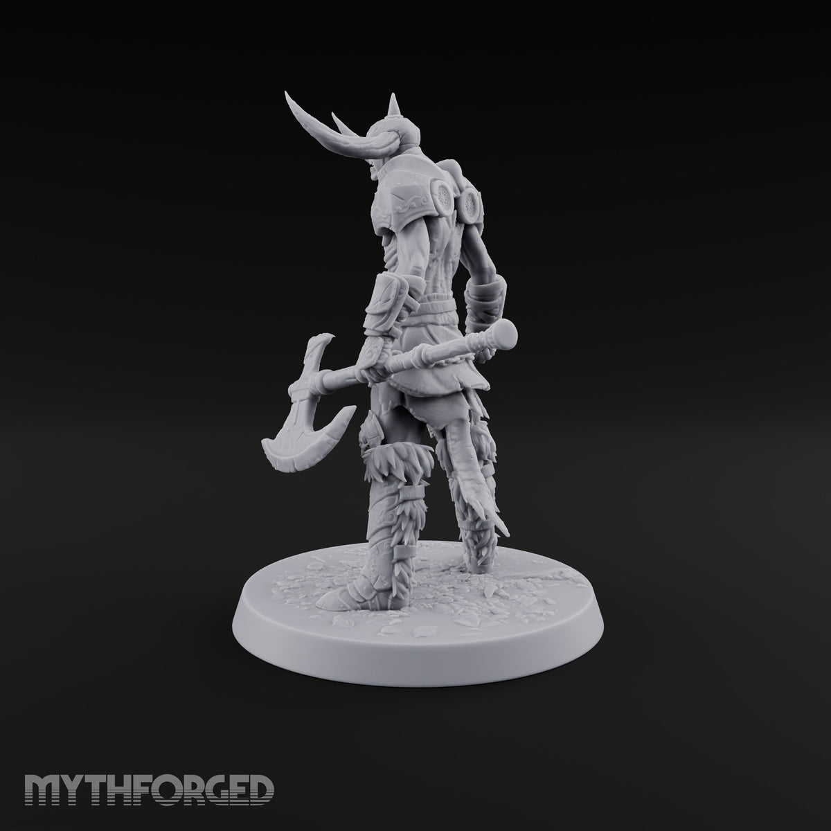 Hollow Under the Horns Skeleton Axe Warrior D