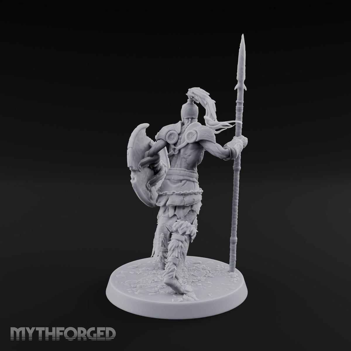 Horns, Hide and Hafts Skeleton Spear Warrior C