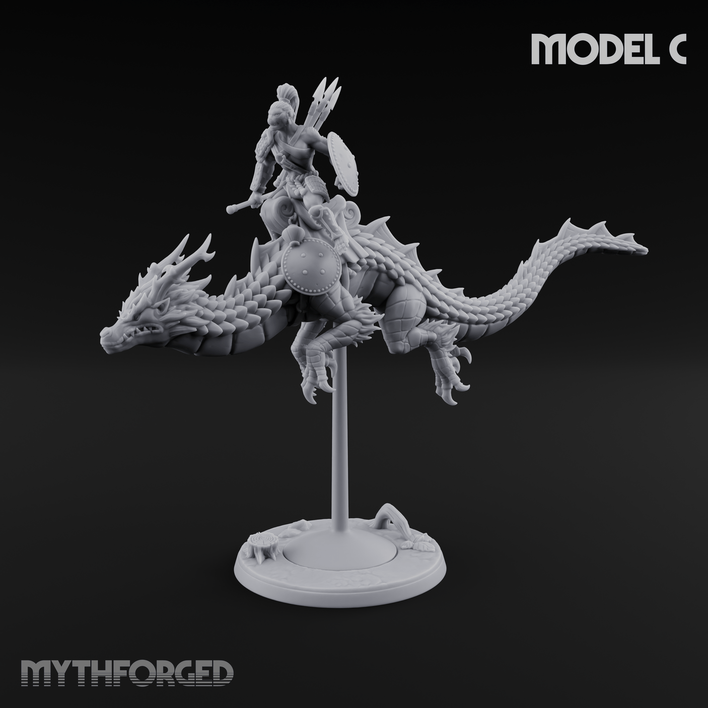 Saddle Riding Hadozee Dragon Riders C Miniature for Dungeons and Dragons, Pathfinder or other TTRPGs