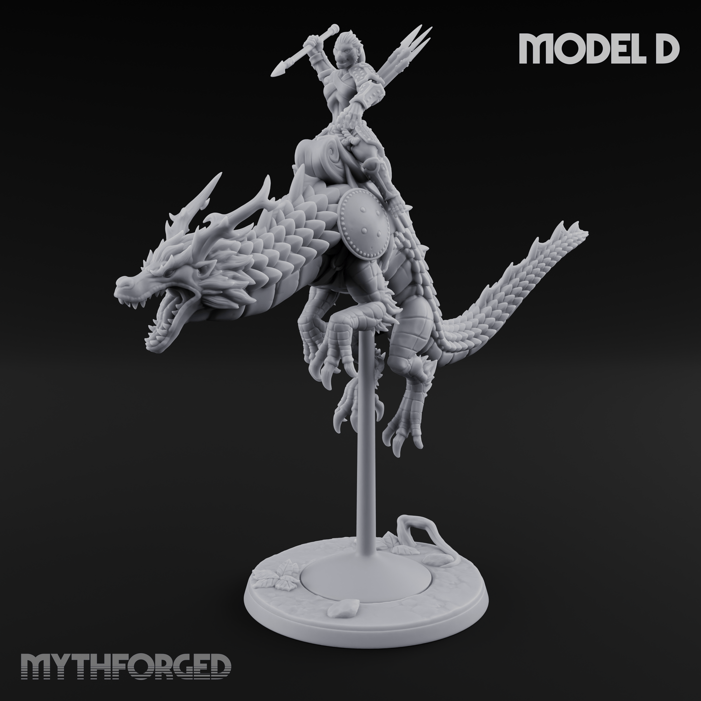 Saddle Riding Hadozee Dragon Riders Miniature for Dungeons and Dragons, Pathfinder or other TTRPGs