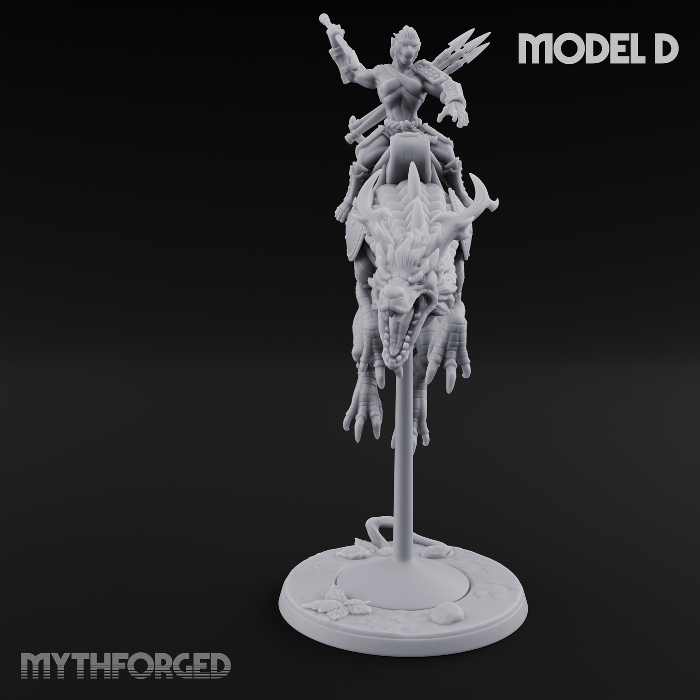 Saddle Riding Hadozee Dragon Riders D Miniature for Dungeons and Dragons, Pathfinder or other TTRPGs