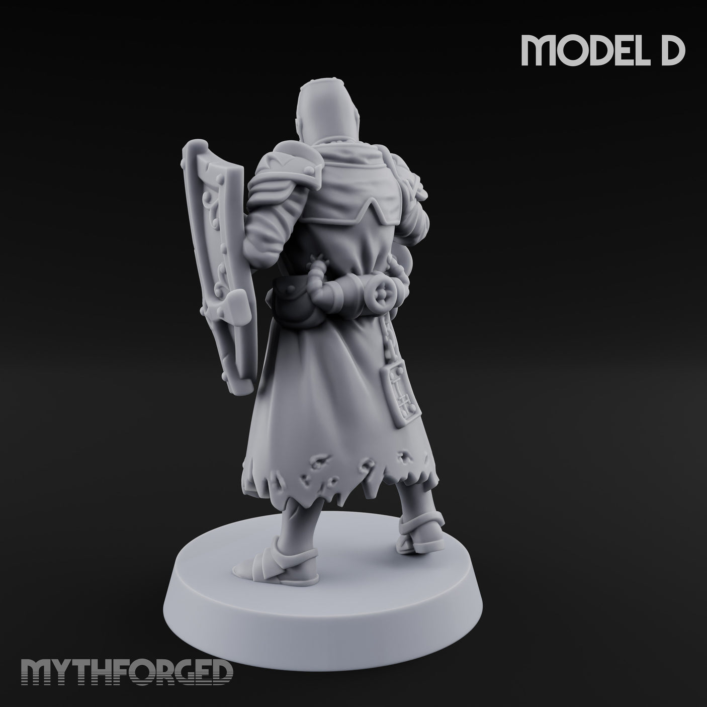 Rifle Bearing Steampunk Templar D Miniature for Dungeons and Dragons, Pathfinder or other TTRPGs