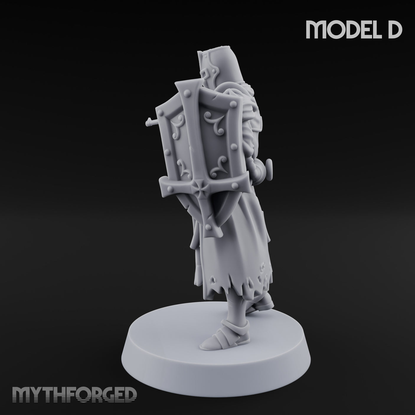Rifle Bearing Steampunk Templar D Miniature for Dungeons and Dragons, Pathfinder or other TTRPGs