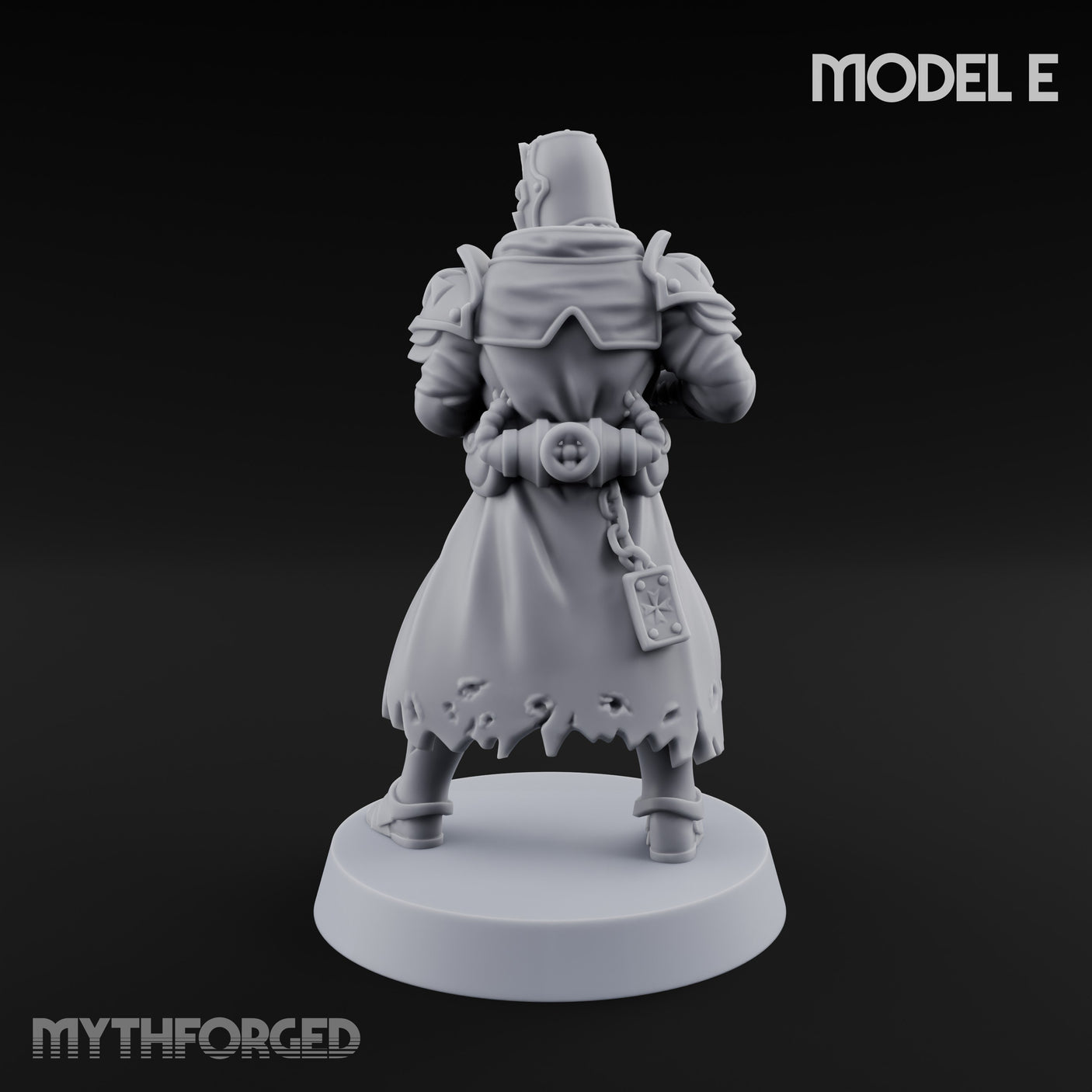 Rifle Bearing Steampunk Templar E Miniature for Dungeons and Dragons, Pathfinder or other TTRPGs