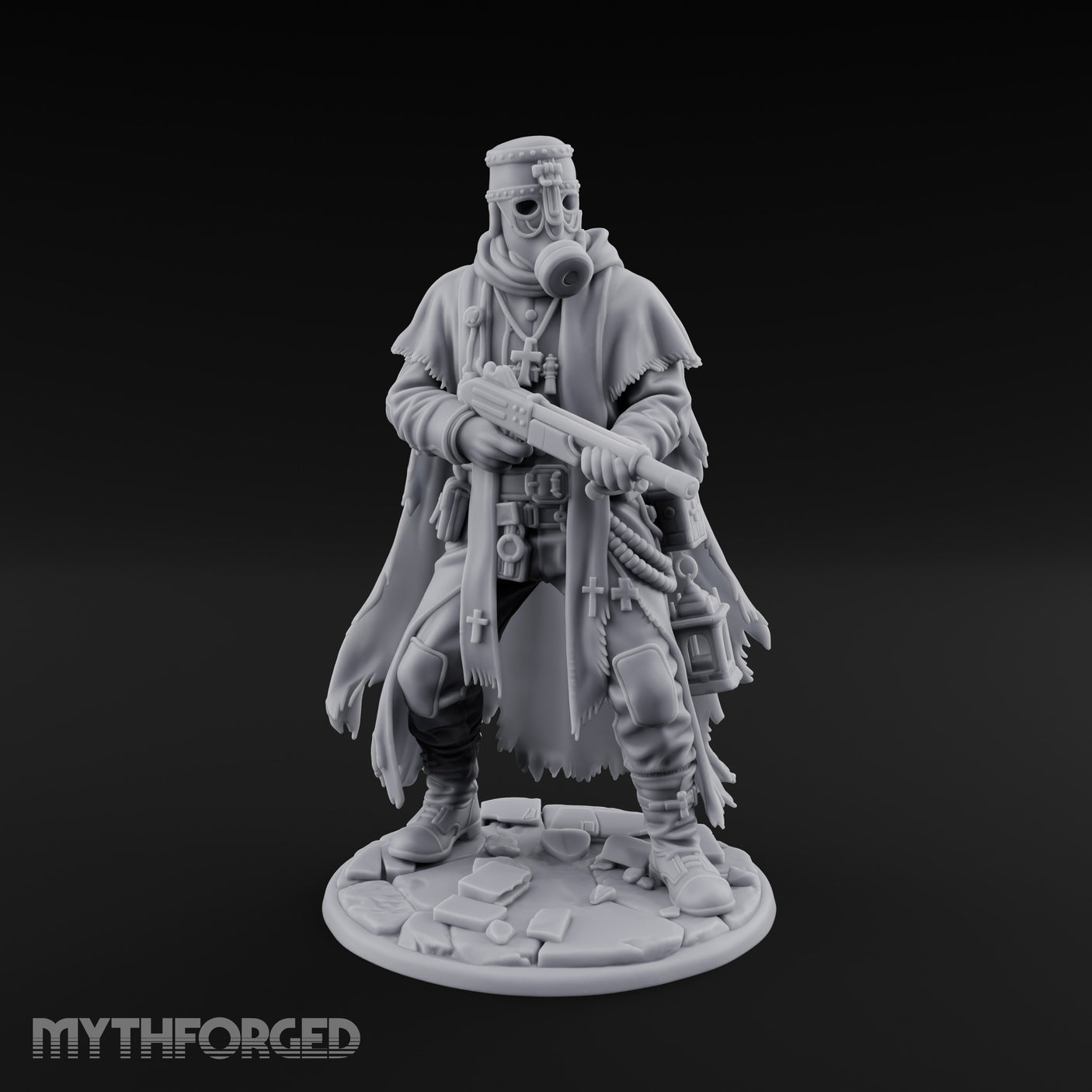 Rifle Levelling Human Resistance Fighter Miniature for Dungeons and Dragons, Pathfinder or other TTRPGs